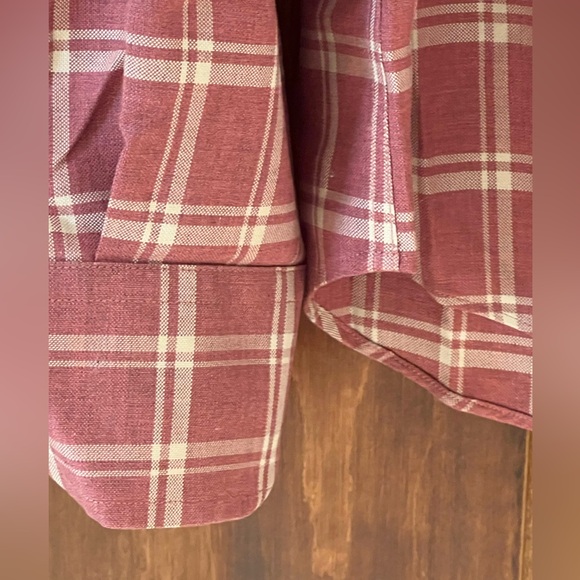 NWOT UNTUCKit Colton Long Sleeve Button Down | Red & Tan | Slim Fit | Size L - Picture 4 of 11